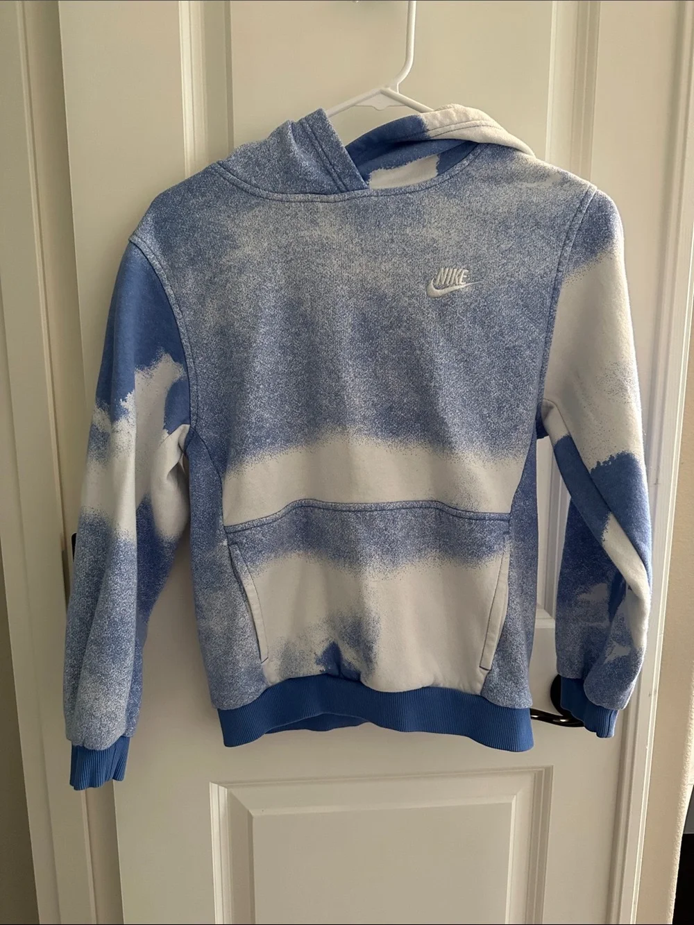 Nike kids Blue and White Crewneck Hoodie Sweater